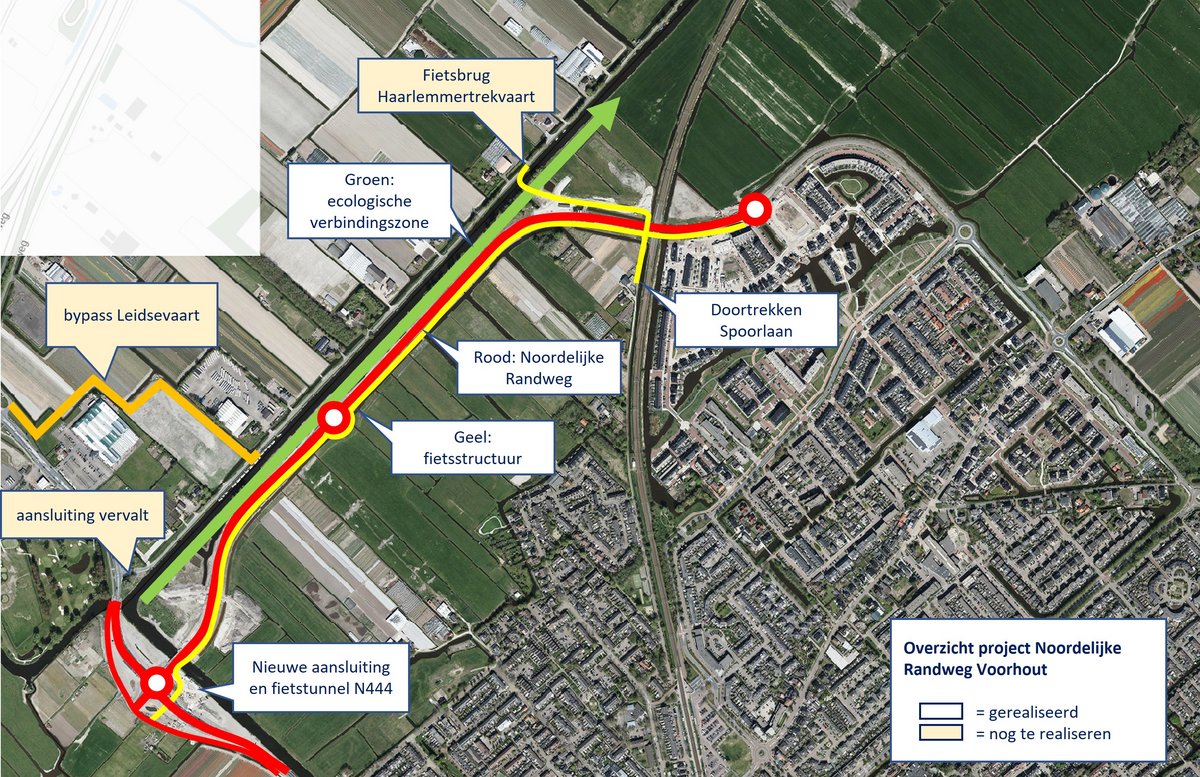 Foto voorbereiding aanleg Noordelijke Randweg Voorhout